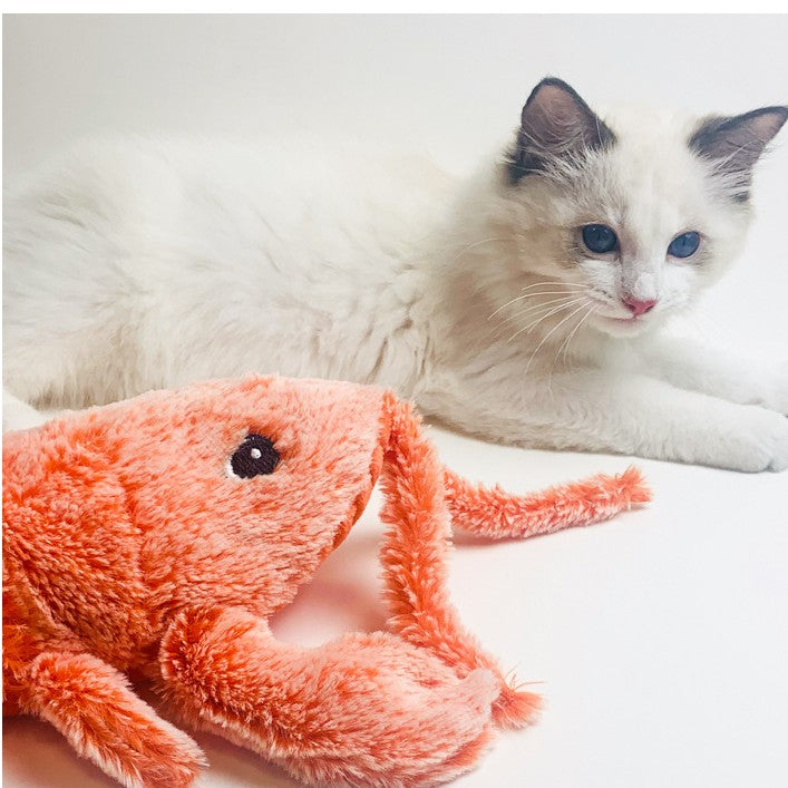 Interactive Flopping Lobster Cat Toy – USB Rechargeable Plush Toy