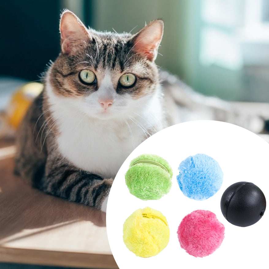 Automatic Rolling Pet Ball Toy – Interactive Dog & Cat Chase Toy